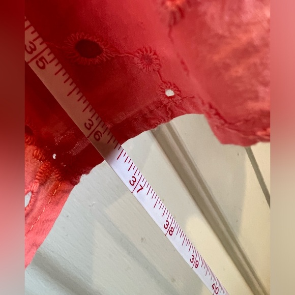 KNOX ROSE Flutter Short Sleeve, Eyelet Lace Dress, Completely Lined w Pink - Picture 7 of 9